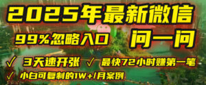 2025年,被99%的人忽视的微信问一问:每天写300字,最快3天就能“开张”赚到第一笔钱,有人已稳定月入1W+!-布谷屋免费网赚资源网