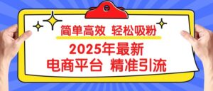 2025年最新电商平台精准引流 简单高效 轻松吸粉-布谷屋免费网赚资源网