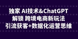 独家 AI技术ChatGPT解锁 跨境电商新玩法,引流获客+数据化运营思维-布谷屋免费网赚资源网