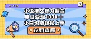 2025年小说推文暴力玩法,单日收益1000+,小白看完即可上手-布谷屋免费网赚资源网