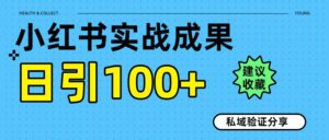 实战成果!小红书图文引流日引100+私域流量经验分享-布谷屋免费网赚资源网