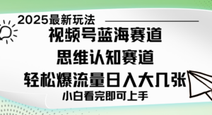 视频号新玩儿法,思维认知赛道,新手小白一天几张,轻松暴流量-布谷屋免费网赚资源网