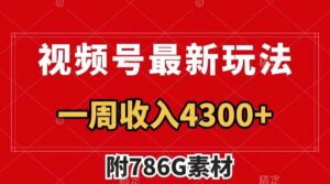 视频号最新玩法 广告收益翻倍 几分钟一个作品 一周变现4300+(附786G素材)-布谷屋免费网赚资源网
