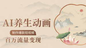 制作爆款短视频-AI养生动画赛道,3D数字生命体撬动健康流量-布谷屋免费网赚资源网