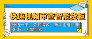 快速视频审查智能货柜,秒结一单,劳多得多,新手也能日赚300+,无需经验-布谷屋免费网赚资源网