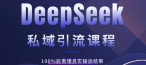 DeepSeek私域引流课程,小白也能看懂,实操必出结果,日引目标客户200+-布谷屋免费网赚资源网