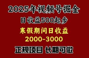 寒假期间一天收益2000+，小白一天就能上手-布谷屋免费网赚资源网