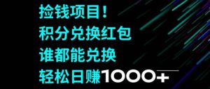 捡钱项目！积分兑换红包，谁都能兑换，轻松日赚1000+-布谷屋免费网赚资源网