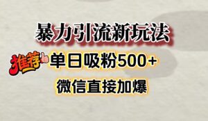 微信加爆的引流超级方法,单日吸粉500➕-布谷屋免费网赚资源网