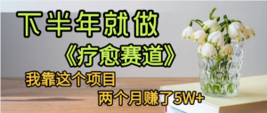 下半年稳赚的赛道,就选【疗愈赛道】,我自己运行这个项目两个月赚了5W+-布谷屋免费网赚资源网