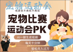 AI萌宠运动员跳水 射击 篮球 足球比赛 每天十分钟 附详细提示词文案库 代替做素材 卖提示词 卖虚拟资料 卖宠物产品 做宠物私人定制产品 带徒弟 带陪跑 卖课 创作者分成 月入5W+-布谷屋免费网赚资源网