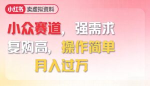 2026年就做小众赛道，强需求，复购高，月入过万，操作简单-布谷屋免费网赚资源网