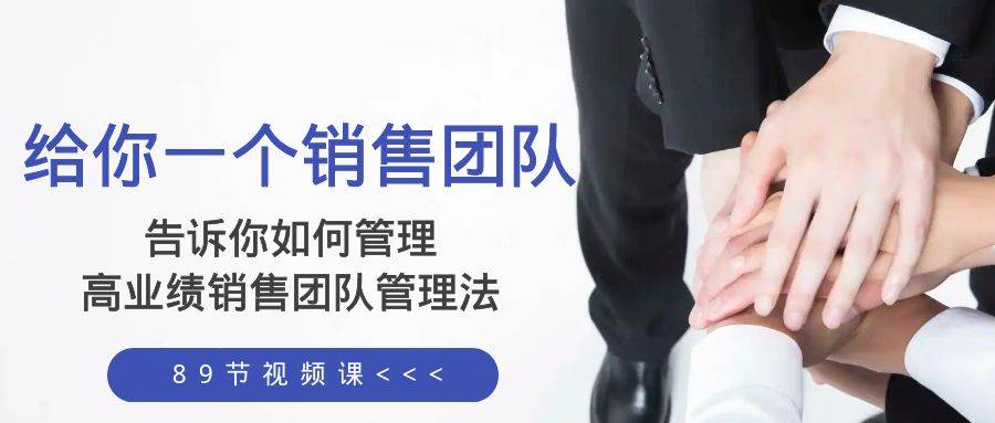 给你一个销售团队，告诉你如何管理，高业绩销售团队管理法（89节课）-布谷屋免费网赚资源网