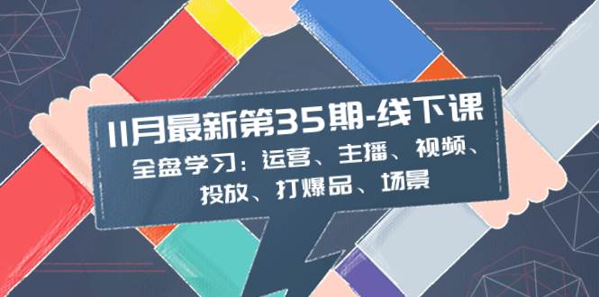 11月最新-35期-线下课：全盘学习：运营、主播、视频、投放、打爆品、场景-布谷屋免费网赚资源网