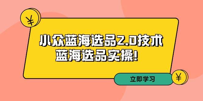 拼多多培训第33期：小众蓝海选品2.0技术-蓝海选品实操！-布谷屋免费网赚资源网