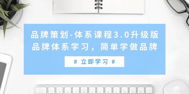 品牌策划-体系课程3.0升级版，品牌体系学习，简单学做品牌（高清无水印）-布谷屋免费网赚资源网